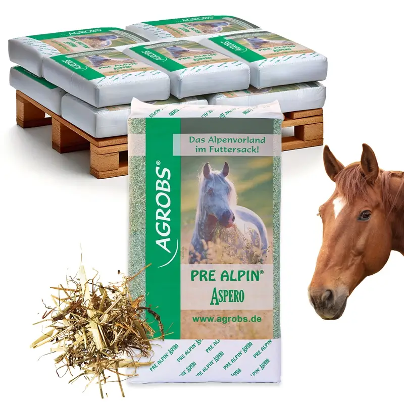 Neuheit Agrobs Pre Alpin Aspero 12x20kg - strukturreiches Faserfutter für Pferde