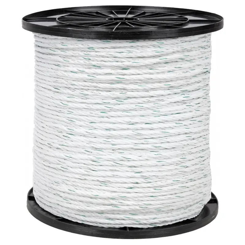 Weidezaun Seil 500m 6mm, 6x0,3 Niro, weiß-grün 4**** Begrenztes Angebot