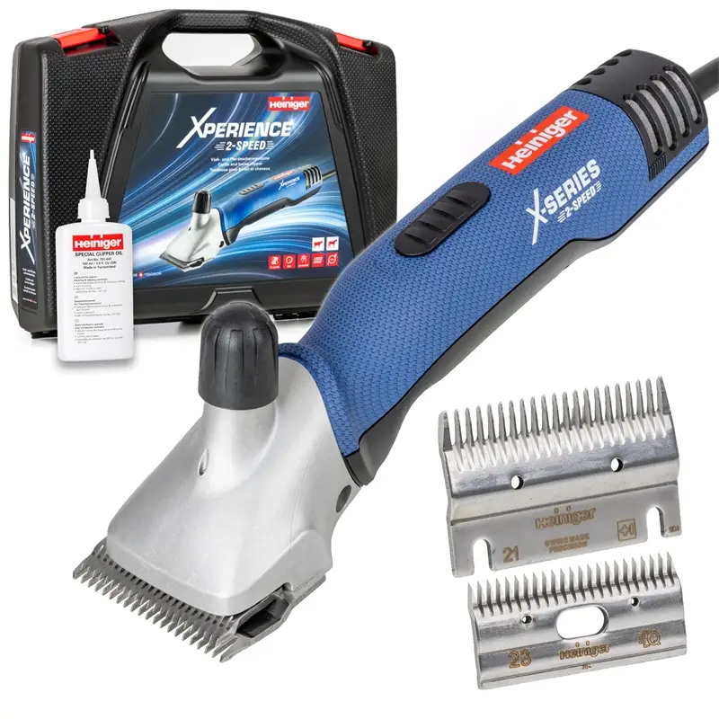 B-Ware: Heiniger Xperience 2-Speed, Rinder- Pferdeschermaschine, inkl. 21/23 Messerset Neu Im Sortiment