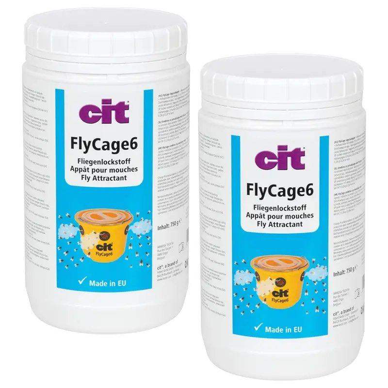 2er Pack cit Fliegenlockstoff FlyCage6, Nachfüll Lockstoff für Fliegenfalle, 750g Knallerangebot