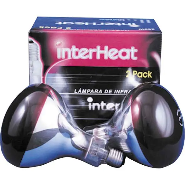 Infrarotlampe rot 150 W Interheat (2 Stk) Schnäppchen